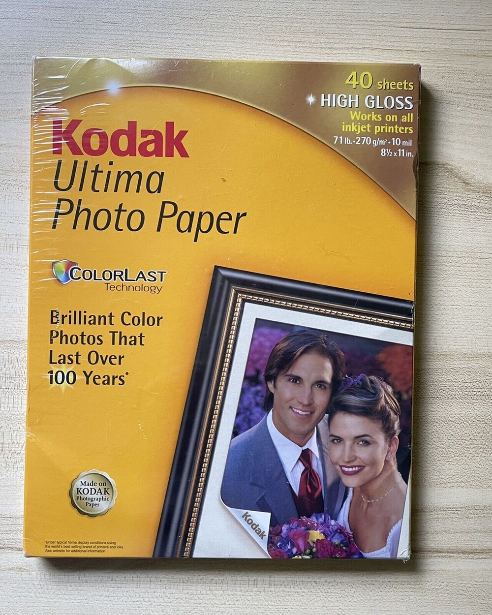 KODAK Ultima Picture Paper High Gloss, 8.5 x 11 (40 Sheets) New